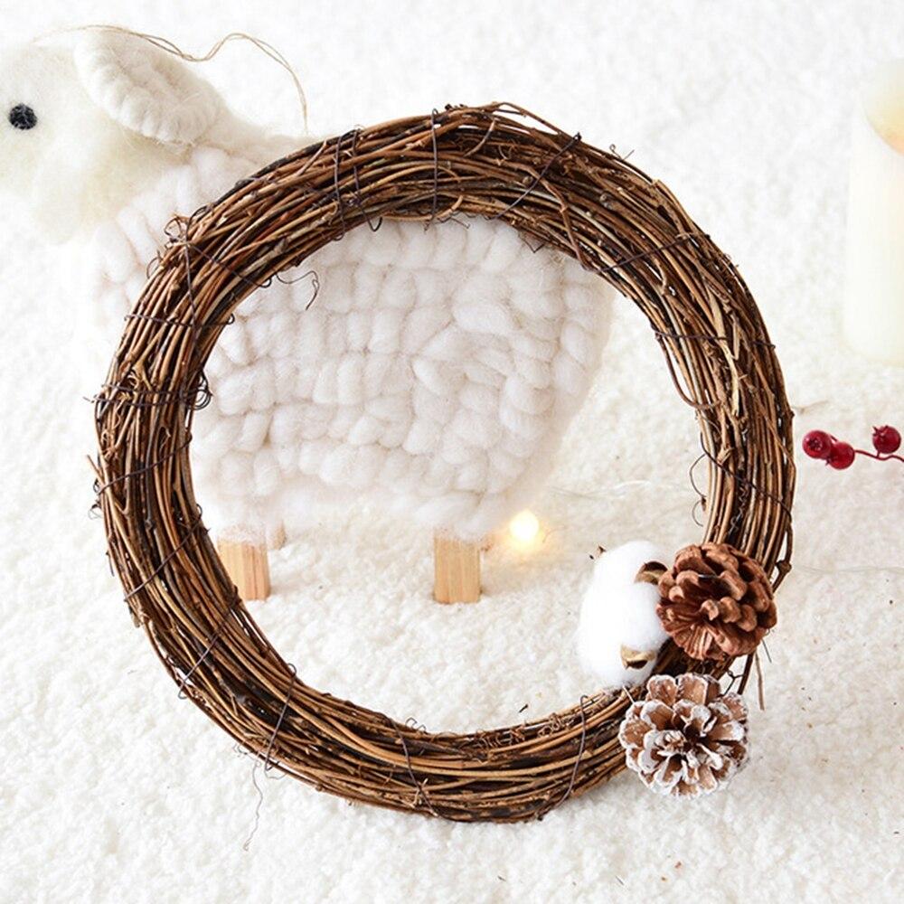 Natural Grapevine Wreath Christmas 2pcs Garland Decoration  Wedding Decor