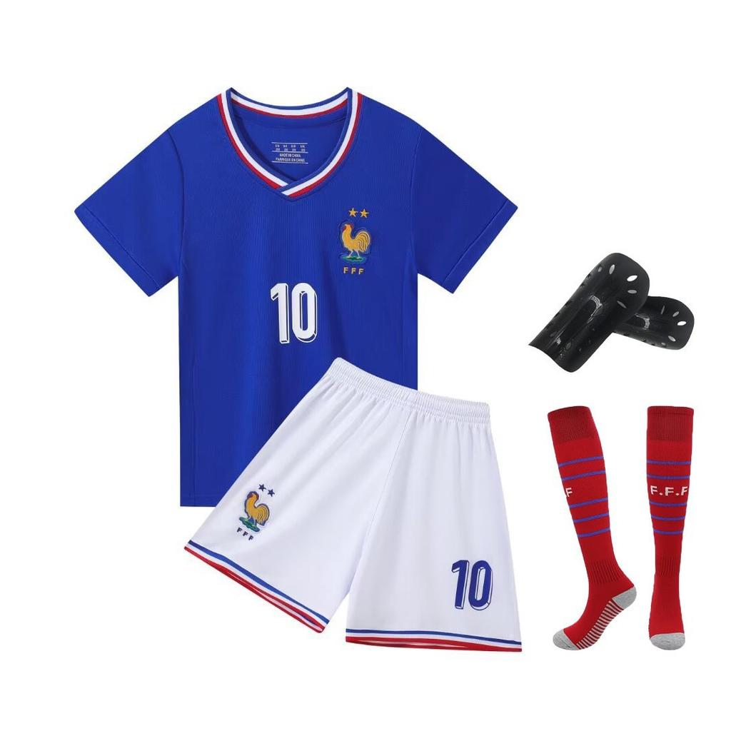 24-25 France Home No. 10 National Team Football Suit Children'S Clothing Adult Suit Size 14-3Xl