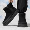 Winter Suede Casual Shoes Men Snow Fashion Ankle Boots Comfortable Fur Platform Cotton Shoes Man High-top Designer Short Boot
