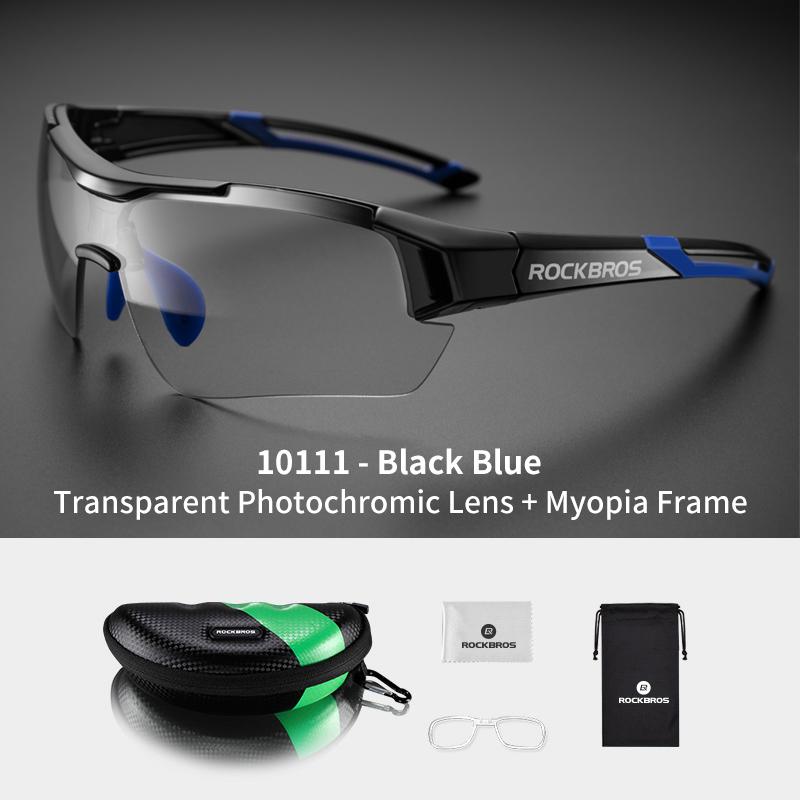 ROCKBROS Occhiali Fotocromatici da Ciclismo Occhiali da Sole Protezione UV400 Occhiali Leggeri per Bicicletta Uomo Donna Occhiali per Sport all'Aperto