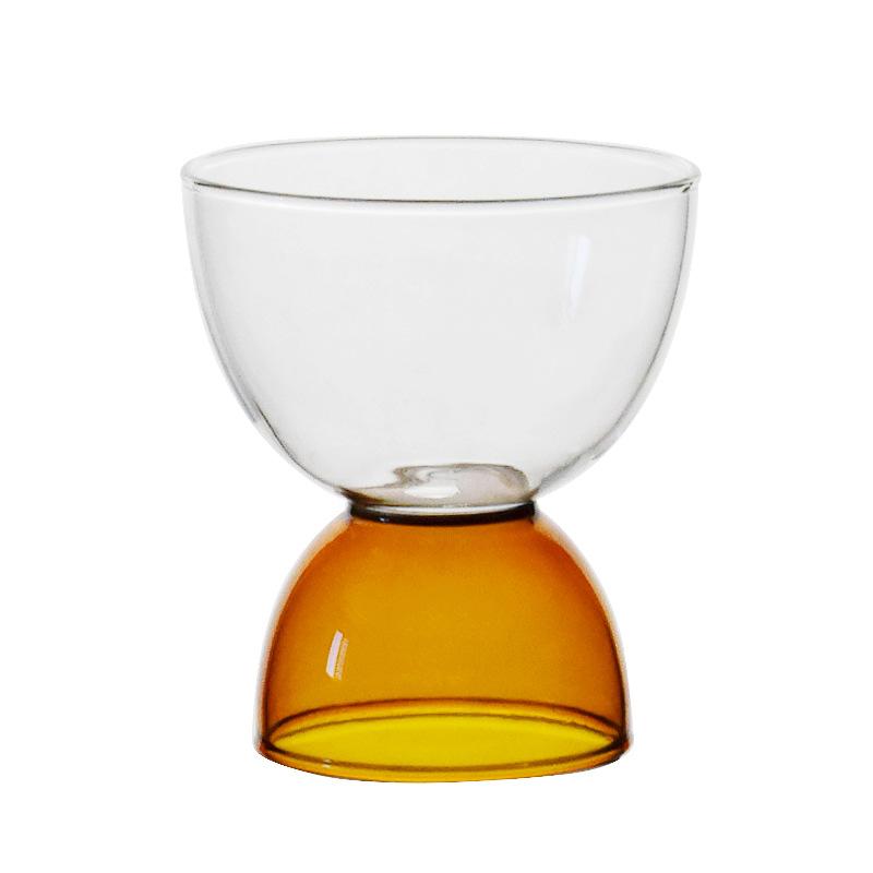 2025 Creative Dessert Ice Cream Standing Cup Glass Cold Drink Cup Cocktail Glass Fruit Juice Jelly Cup