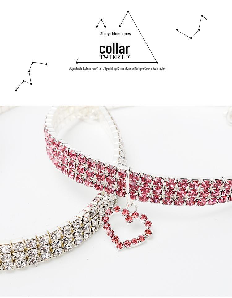 Elastic Heart Pet Collar - Cat & Dog Accessories