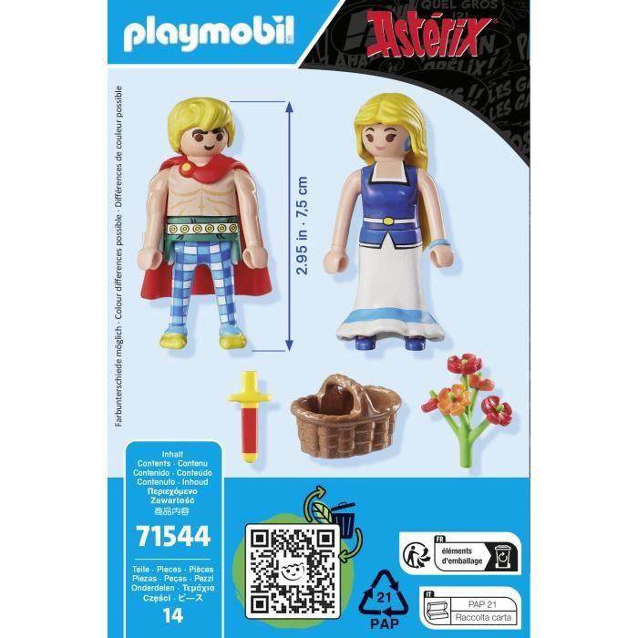 PLAYMOBIL 71544 Tragicomix et Falbala, Personnages d'Astérix, 14 pièces, Dès 5 ans