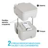 Portable Chemical Toilet, 20 L, Removable Waste Tank, 147 kg Load, 41.5 x 36.5 x 42 cm, HDPE