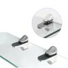 4Pcs Adjustable Wood/Glass Shelf Bracket Wall Mount Zinc Alloy Shelf Holder Support Glass Layer Clamp Anti-Slip Partition Clamps