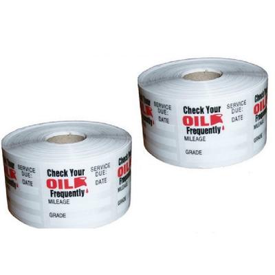 2 Rolls of 500 Total 1000 Stickers Oil Change Reminder Sticker