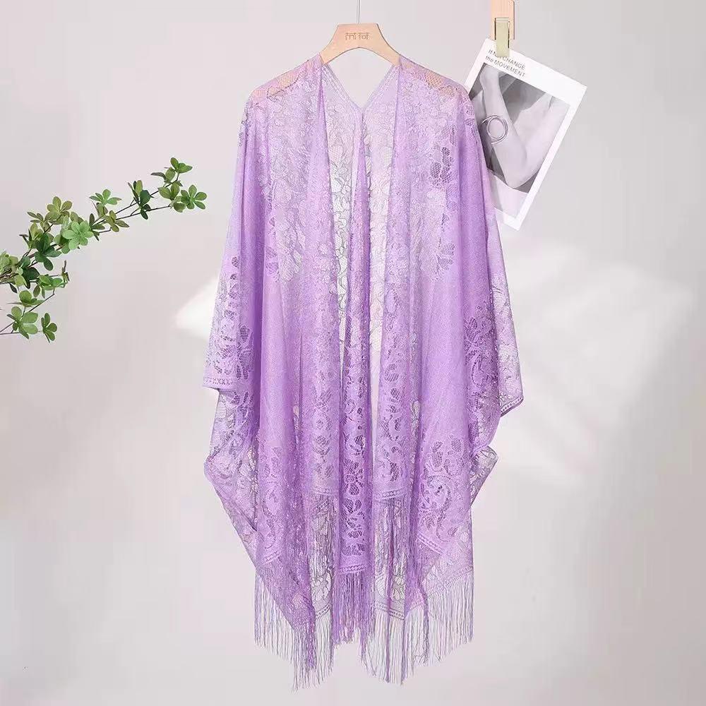 Damen Chinesischer Cheongsam Spitze Quaste Strickjacke Schal - Frühling/Sommer Dünner Stil
