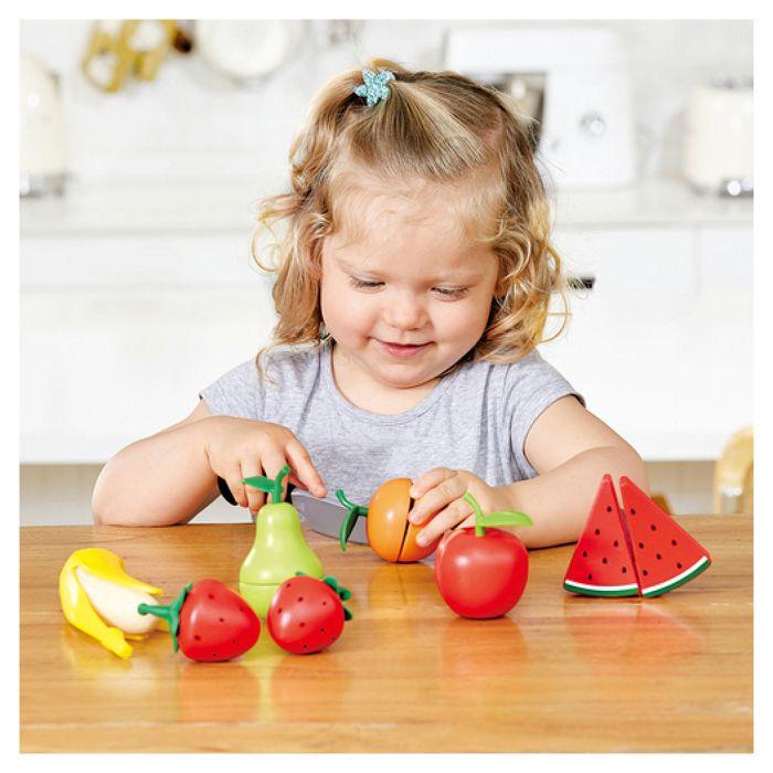 Jeu de fruits en bois - HAPE - Healthy Fruit Playset - 9 pièces - Multicolore - A partir de 3 ans