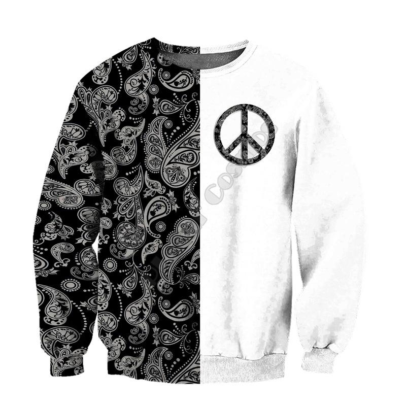 Spring New Men's Sweatshirt Fashionable 3D Digital Loose Casual Round Neck Pullover Top