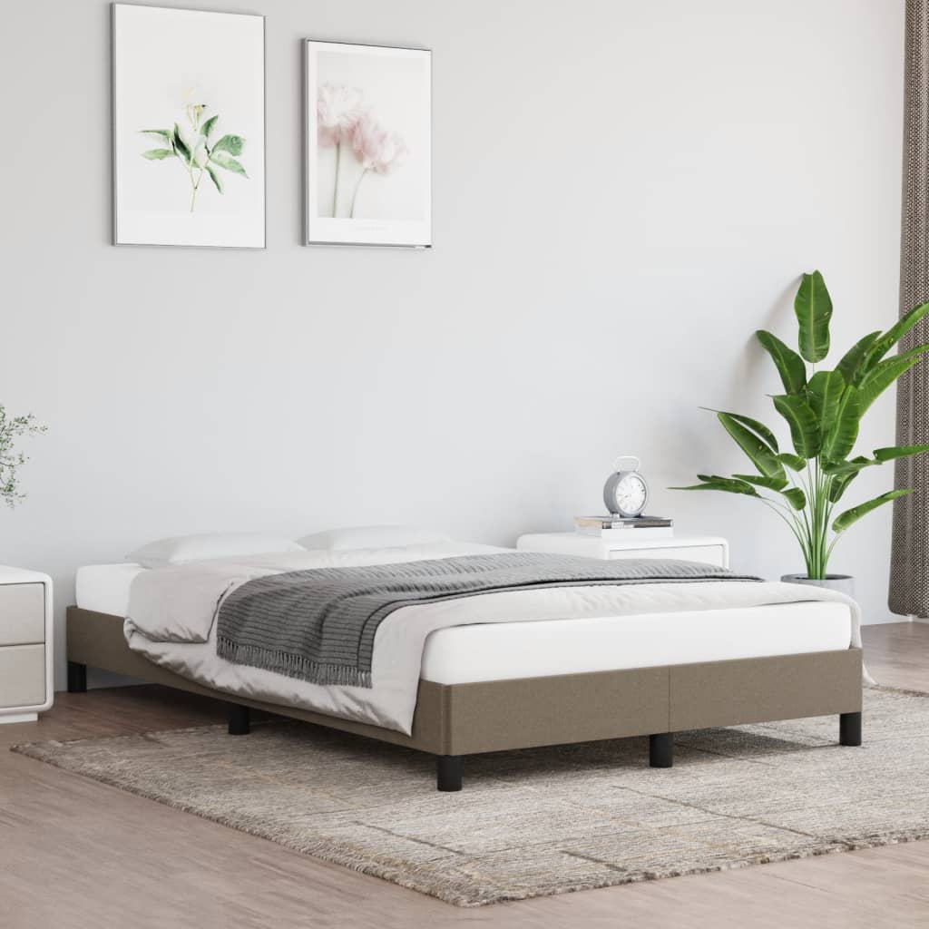 Vidaxl Rama Łóżka Bez Materaca, Taupe, 120X200 Cm, Obita Tkaniną