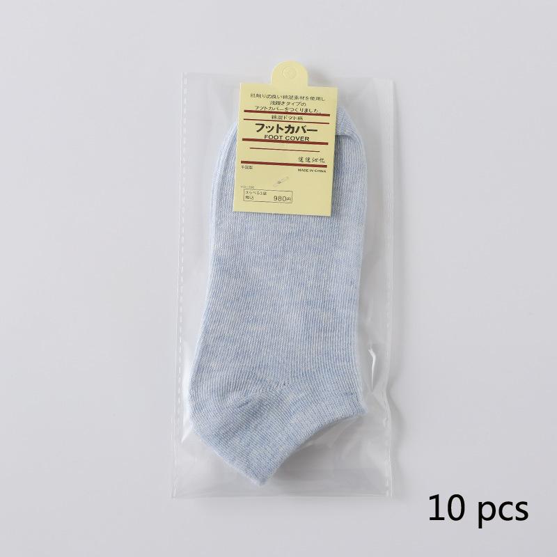 10 Paires de Chaussettes pour Femmes de Couleur Unie Emballées Individuellement Chaussettes pour Dames de Couleur Unie Emballage Sac Opp Chaussettes Cadeaux Accessoires pour Femmes