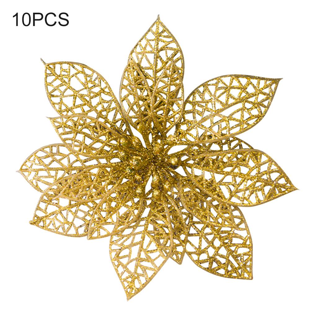 Christmas Tree Hanging Flower Xmas Decoration Hollow Flowers Holiday Ornaments