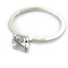 Ring Silver 'Unique' White (6 Mm) Rhodium