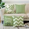 Modern Pillow Covers Zippered Cushion Cases Double-Sided Printed Green Accents For Living Room Bedroom Sofa Home Decor