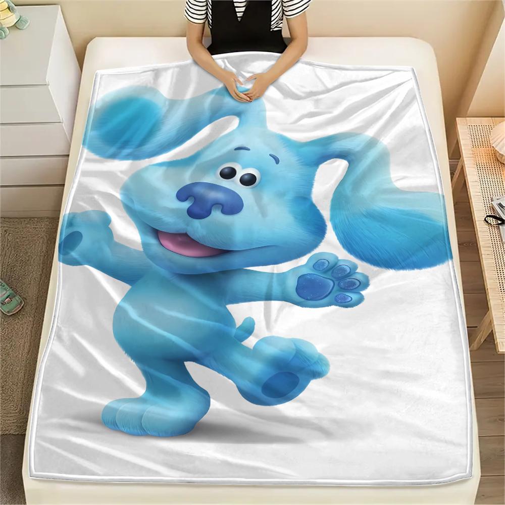 1 Manta de Franela con Estampado de Blue's Clues, Alta Calidad para Todas las Estaciones, Decoración del Hogar, Calidez y Comodidad, Perfecta para Regalos de Navidad