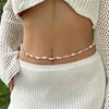 Simple Design Waist Belly Chain Seed Beads Thin Belt Starfish Conch Chain Starfish Conch Bohemian Body Chain Party Jewelry