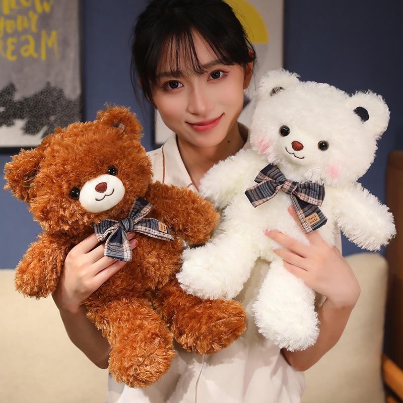 Cartoon Cute Little Bear Plush Toy with Bow Tie - Perfect Birthday Gift