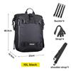 10L/20L/30L Motorcycle Rear Seat Bag Waterproof Saddle Pannier Side Bag Motocross Riding Travel Luggage Backpack Black