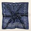 Navy Blue Cashew Hip Hop Cotton Square Bandana Scarf Riding Headband Paisley Gifts For Men Unisex 60*60cm