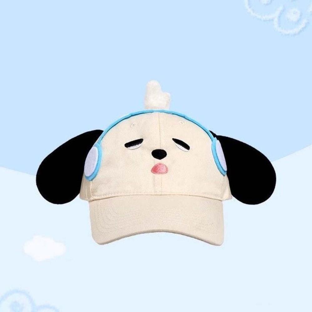 Adjustable Eyewear Puppy Cap Breathable Cartoon Peaked Cap Fashion Puppy Hat with Big Ears  Daily