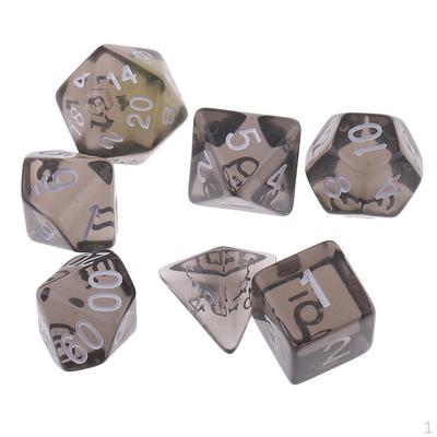 7pcs Polyhedral For And Party Games