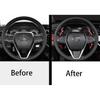 2pcs Shift Paddle Extension Steering Wheel For Toyota Camry 2018-2023 Red Alloy