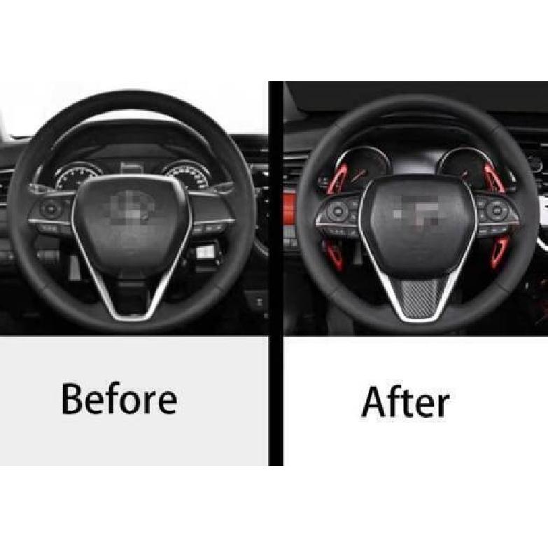2pcs Shift Paddle Extension Steering Wheel For Toyota Camry 2018-2023 Red Alloy