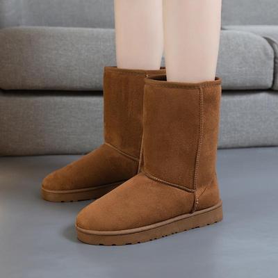 Stivali da neve alti 20 cm Autunno/Inverno 2024 - Suede di velluto spesso, Caldi stivali di cotone a metà polpaccio