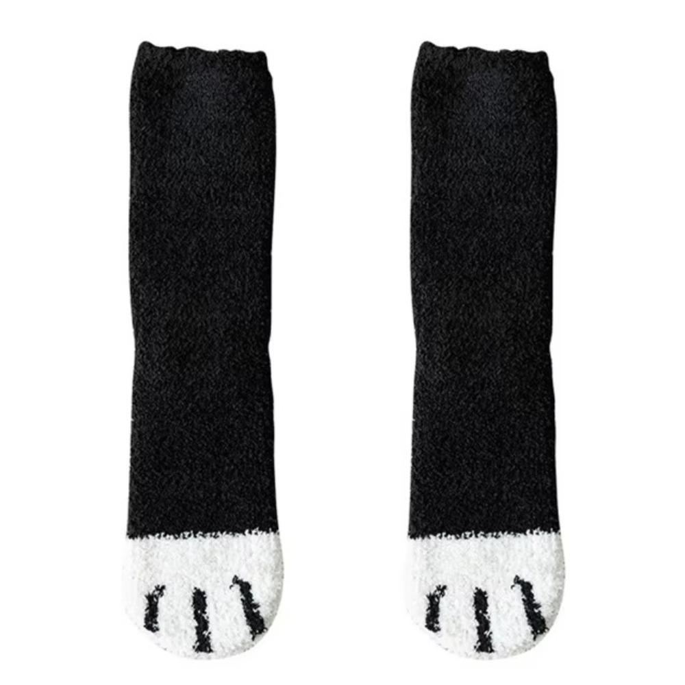 Middle Tube Coral Velvet Socks Thickened Sleep Socks  for Female Stay in the house