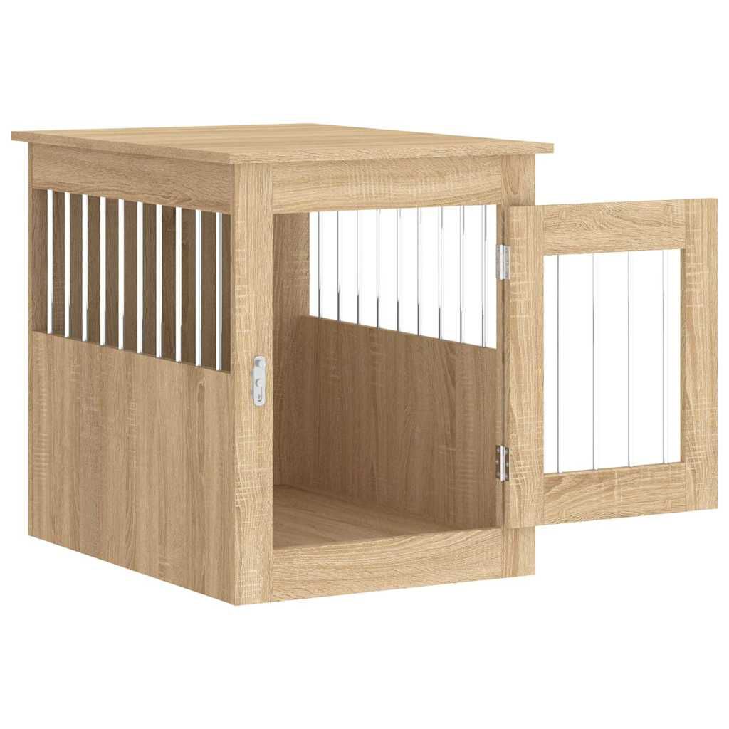 vidaXL Dog Crate Furniture Sonoma Oak 55x75x65 Cm