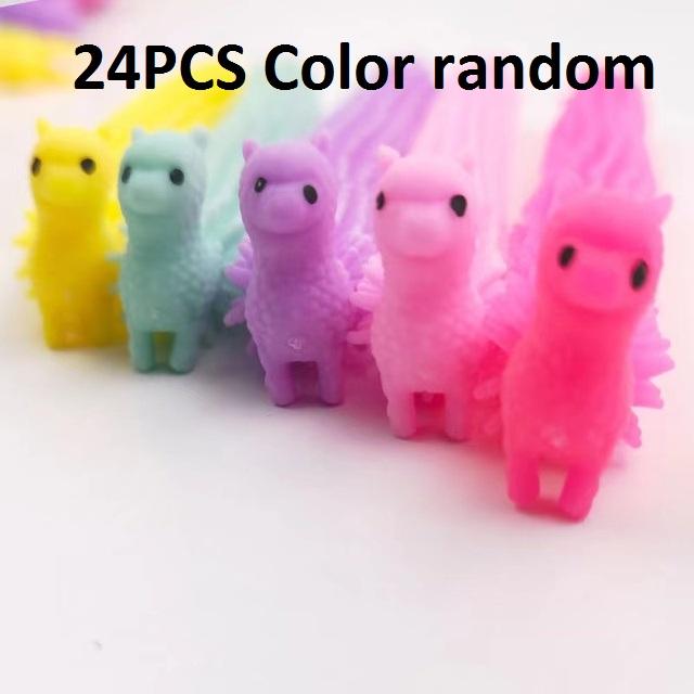 30-3PCS Funny Unicorn Pull Worm Noodle Fidget Toys Stretch String TPR Rope Anti Stress Toys String Stress Relief Autism Vent Toy