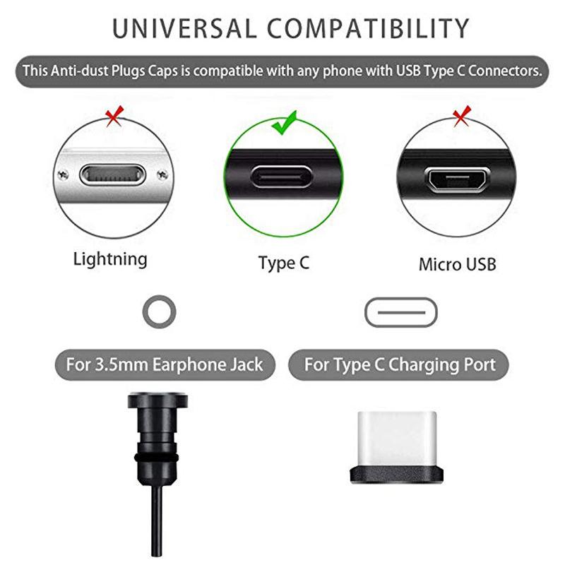 Type-C Micro USB Charging Port Anti Dust Plug Earphone Charging Port Protector Cap Cover For iPhone 6 5 5s Samsung Huawei Xiaomi