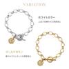 PLUSTER Stainless Steel Bracelet Chain Coin Gold Color Pair Metal Allergies Leave It On Gold Silver Nickel Free Metal Allergy Friendly Pouch Popular