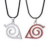 Unissex metal anime naruto logotipo pingente colar cosplay acessório hokage