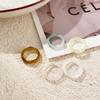 Pure Color Transparante Acryl Ring Pure Color Trend Mode Schattige Ring Hars Ring Dames Meisje Sieraden