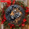 2d Flat 20*20cm, Round Wooden Sign, Lion Sign Decor Gifts Theme, for Hotel, Cafe, Home, Kitchen, Garden, Bedroom, Bar Wall Decor.