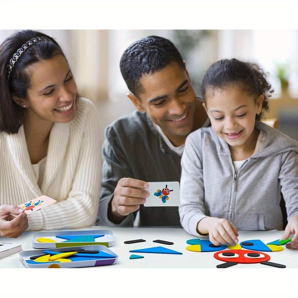 Educational Wooden Puzzle Set for Kids 3-4-5 Years Preschool Developmental Toy,Travel Game Board,Brain Teaser Activity,Christmas Halloween Gift