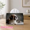 1pc 2D Flat Printed 17.78X10.92X12.95cm Tissue Box Gentle Shih Tzu Puppy Suitable for Tissues/Roll Paper/Napkins CJH528S186