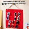 Thickened Felt Storage Bag Hair Accessories Wall Hanging Bag, Space Saving Organizer Kids Clip Holder with Hook, Multi-Color Partitioned for Hairclips