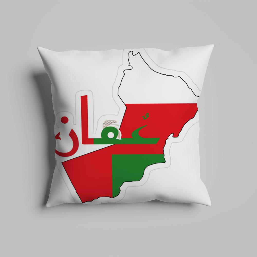 Pillow Case luxurious home office, sofa decorative Multi sized car seat cushions, pillowcases Oman flag map logo