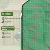 Greenhouse Cover Replacement Walk-in PE Hot House Cover with Roll-up Door and Windows, 140 x 73 x 190cm, Green