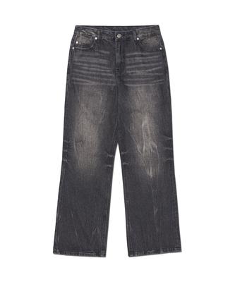 Nomaenyueol Semi Flare Denim Pants - Washed Black