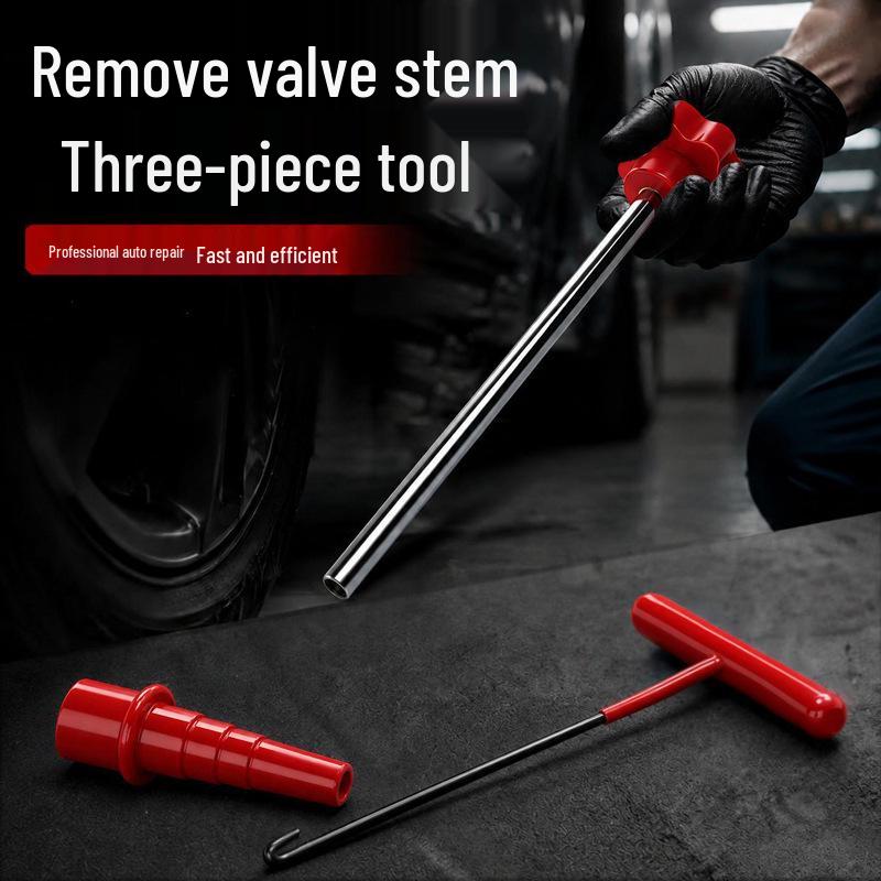 Universal Tire Valve Repair & Installation Tool Set with Quick Puller
