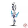 Copper Metal Fantasy Flying Dragon Mysterious Butterfly purple Charm Bead Components Pendant Bead Components Compatible With 4MM hole diamete