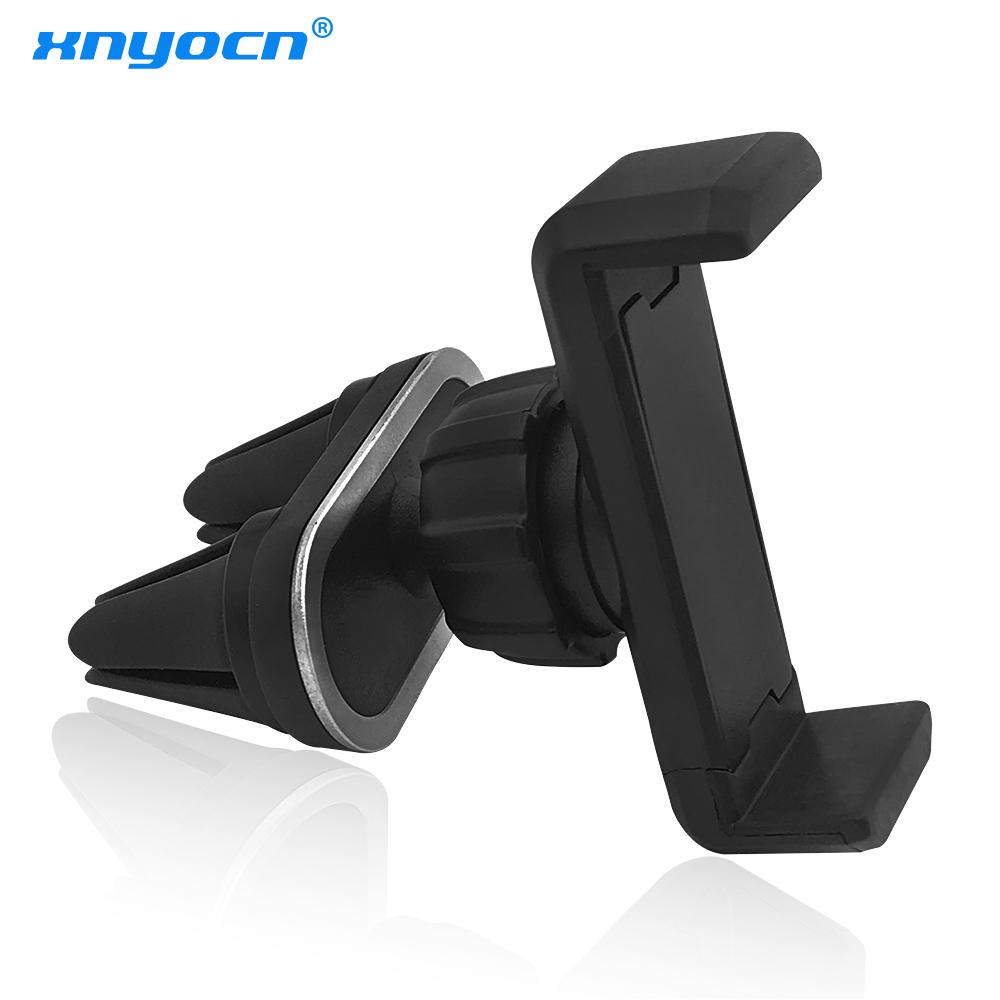 Universal Car Phone Holder Air Vent Holder Double Mount Clips 360 Rotation GPS Holder Stand Cradle for Samsung Iphone Lg Xiaomi