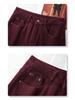 Ancola Women's Retro Red High-Waist Loose Straight-Leg Jeans, Autumn/Winter 2024 Collection