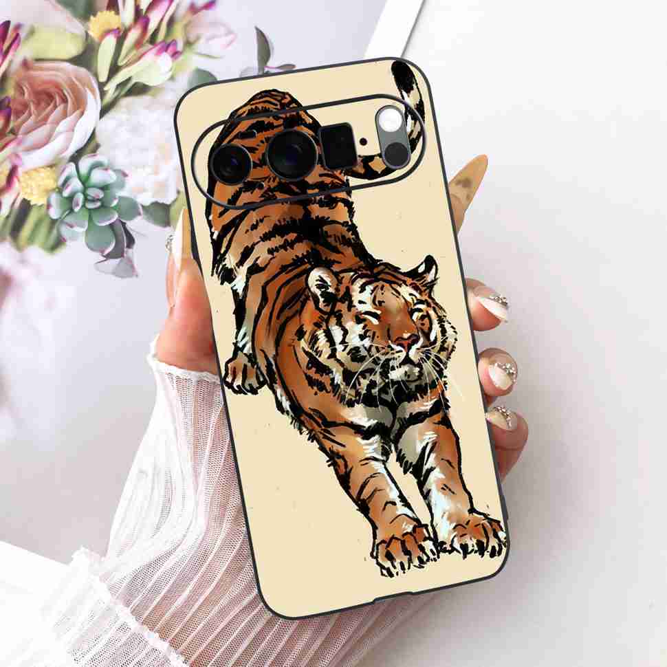 For Google Pixel 10 Pro 5G Case Fashion Painting Silicone TPU Black Soft Cover For Google Pixel 10Pro GEHN3 Phone Cases Bumper