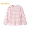 Balabala Kids' 2026 Spring Striped Long-Sleeve T-Shirt