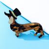 Fashion Acrylic Acetate Dachshund Dog Brooch Cute Cartoon Animal Pin