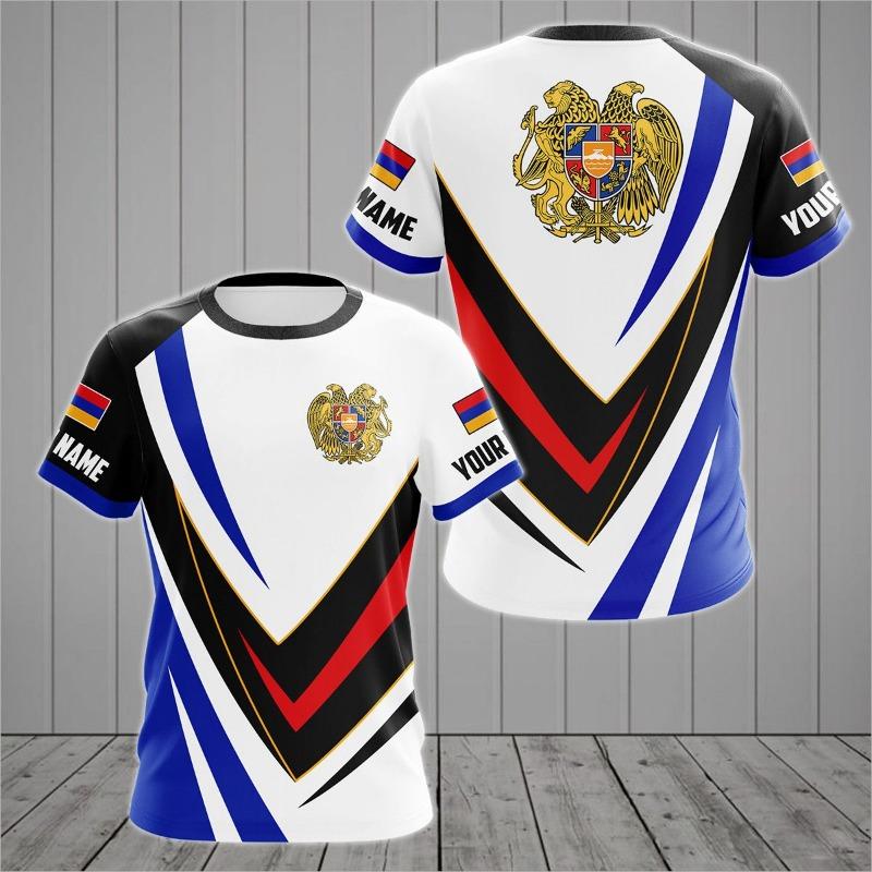 

Custom Name Armenia Emblem T-shirts Summer Casual Unisex Competitive Sports Jersey Dropshipping Fast S